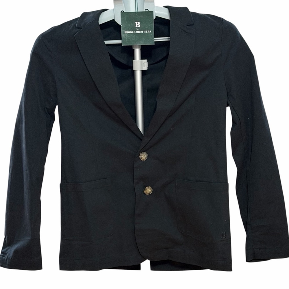 NEW Brooks Brothers Boys Black Blazer Size 14Y – Classic 2 Button Jacket